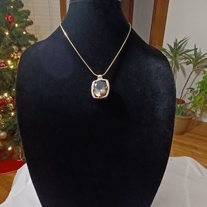 STERLING BETA NECKLACE SMOKEY PENDANT